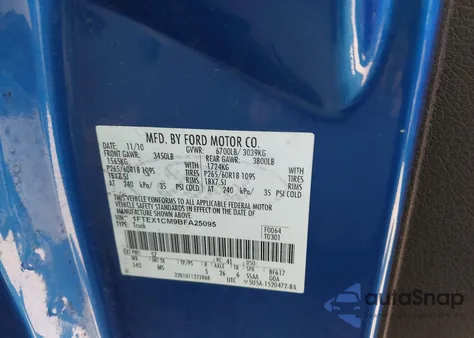 2011 Ford F-150 Xlt from USA, damaged, VIN 1FTEX1CM9BFA25095